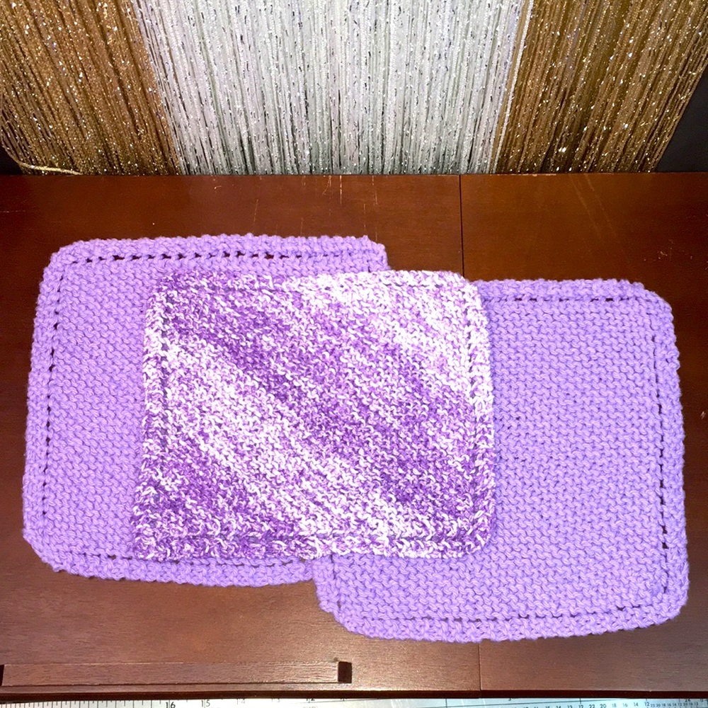 Handmade Organic Cotton Washcloth Trio